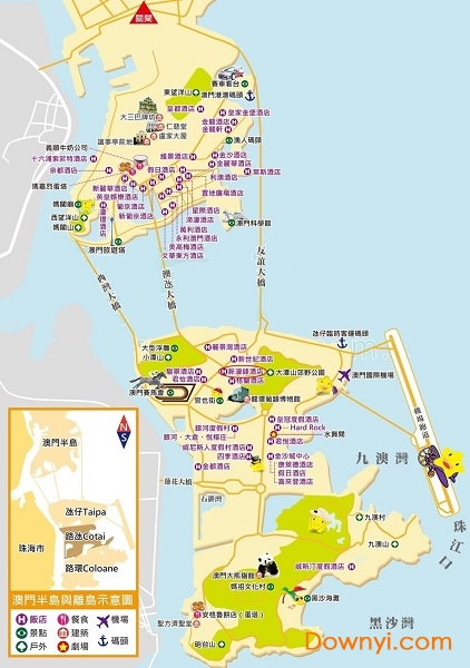 澳门酒店分布图最新版 澳门酒店分布图最新版