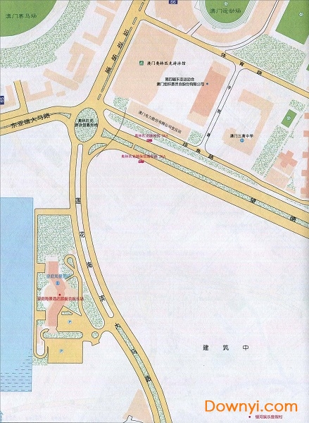 澳门氹仔岛地图高清版 澳门氹仔岛地图高清版